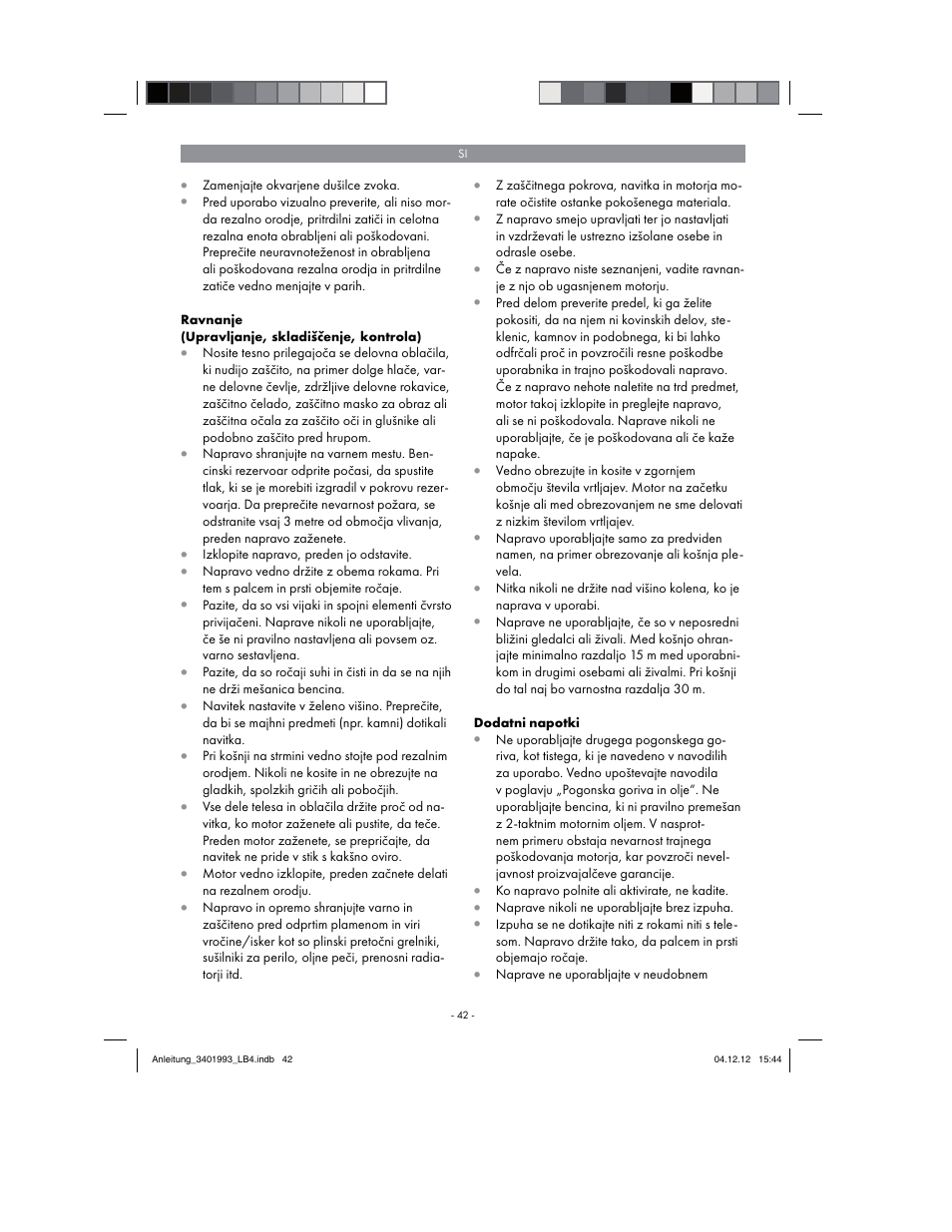 Florabest FBS 43 A1 User Manual | Page 42 / 122