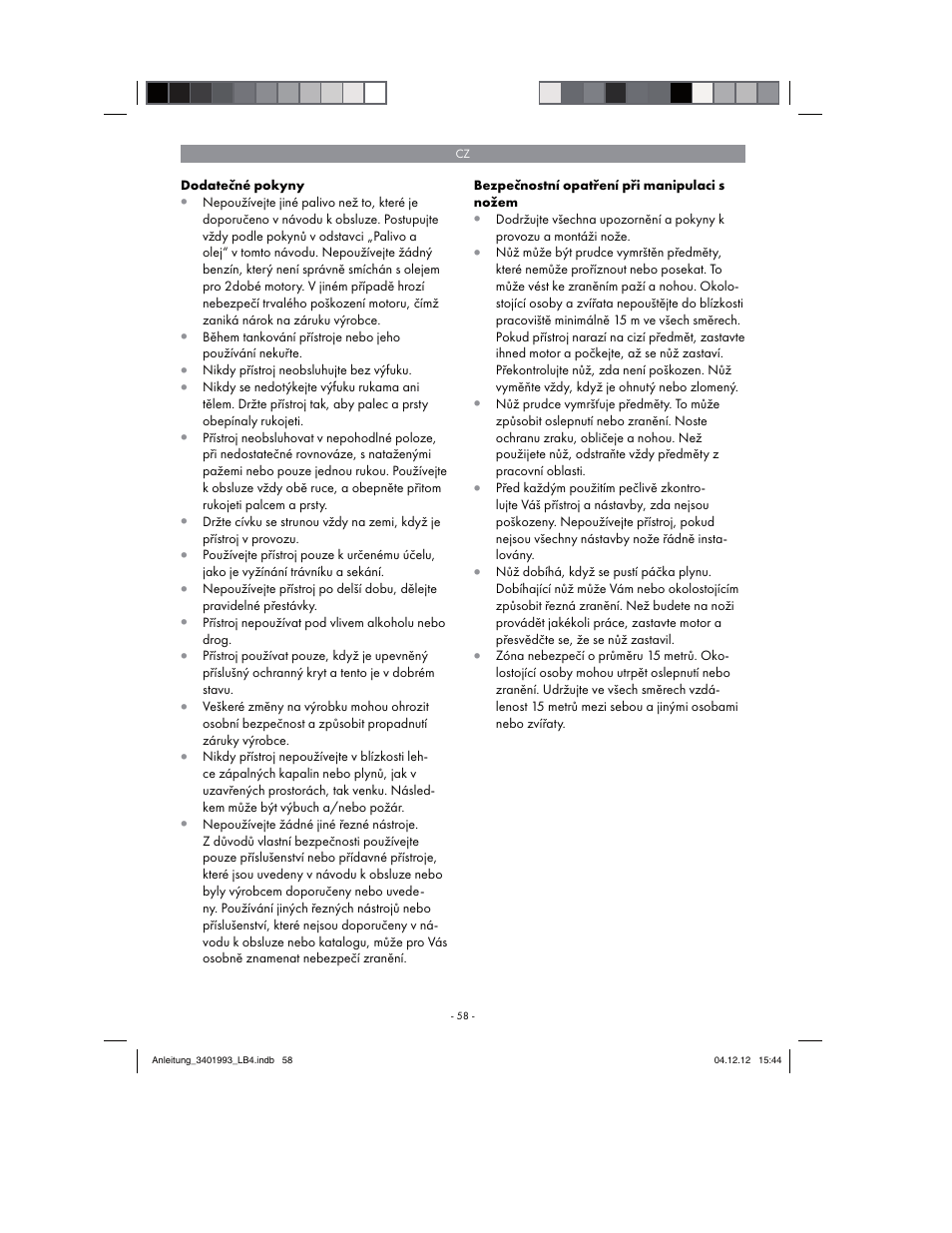 Florabest FBS 43 A1 User Manual | Page 58 / 122