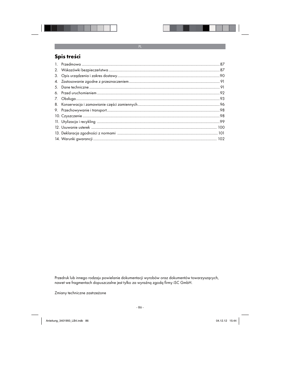 Florabest FBS 43 A1 User Manual | Page 86 / 122