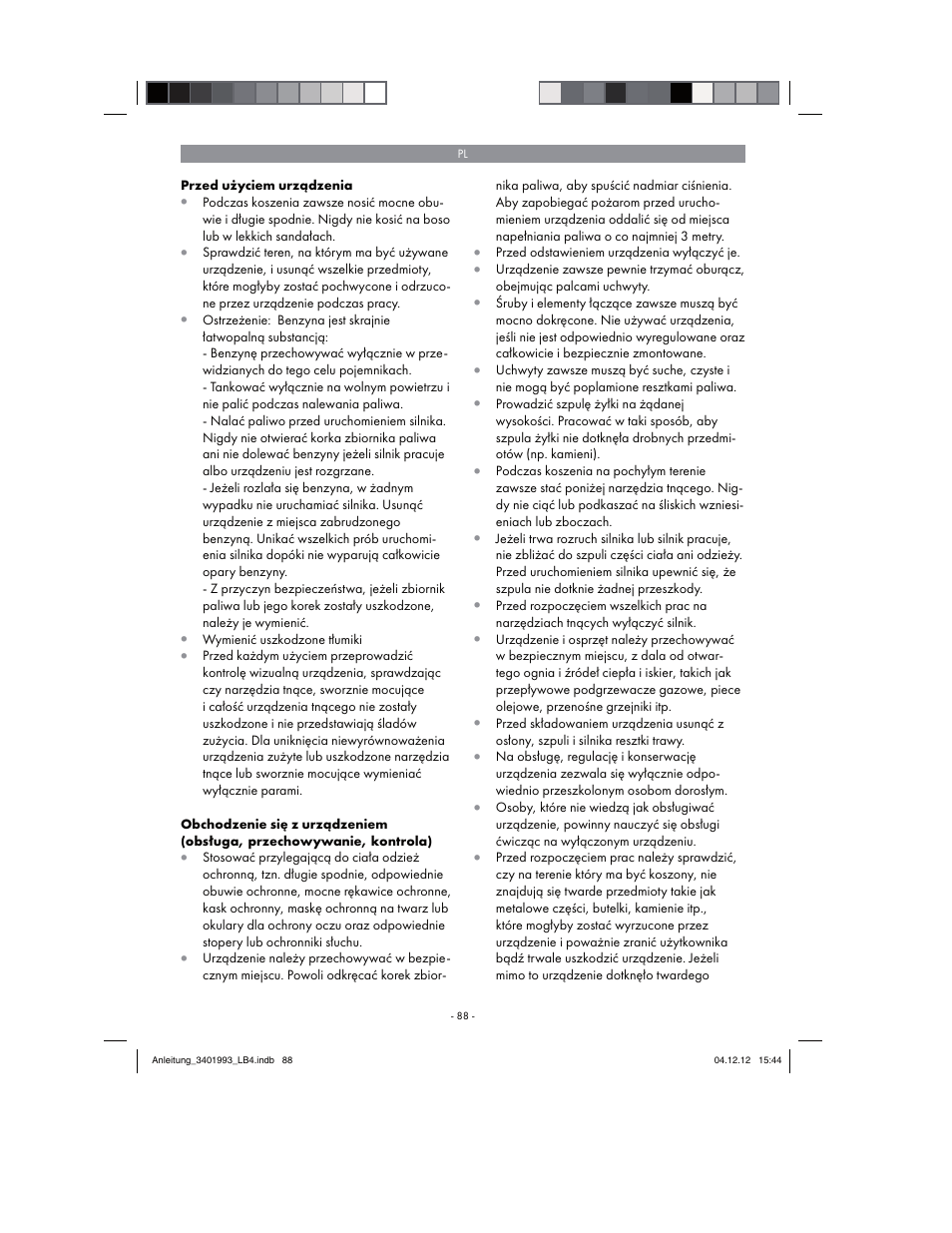 Florabest FBS 43 A1 User Manual | Page 88 / 122