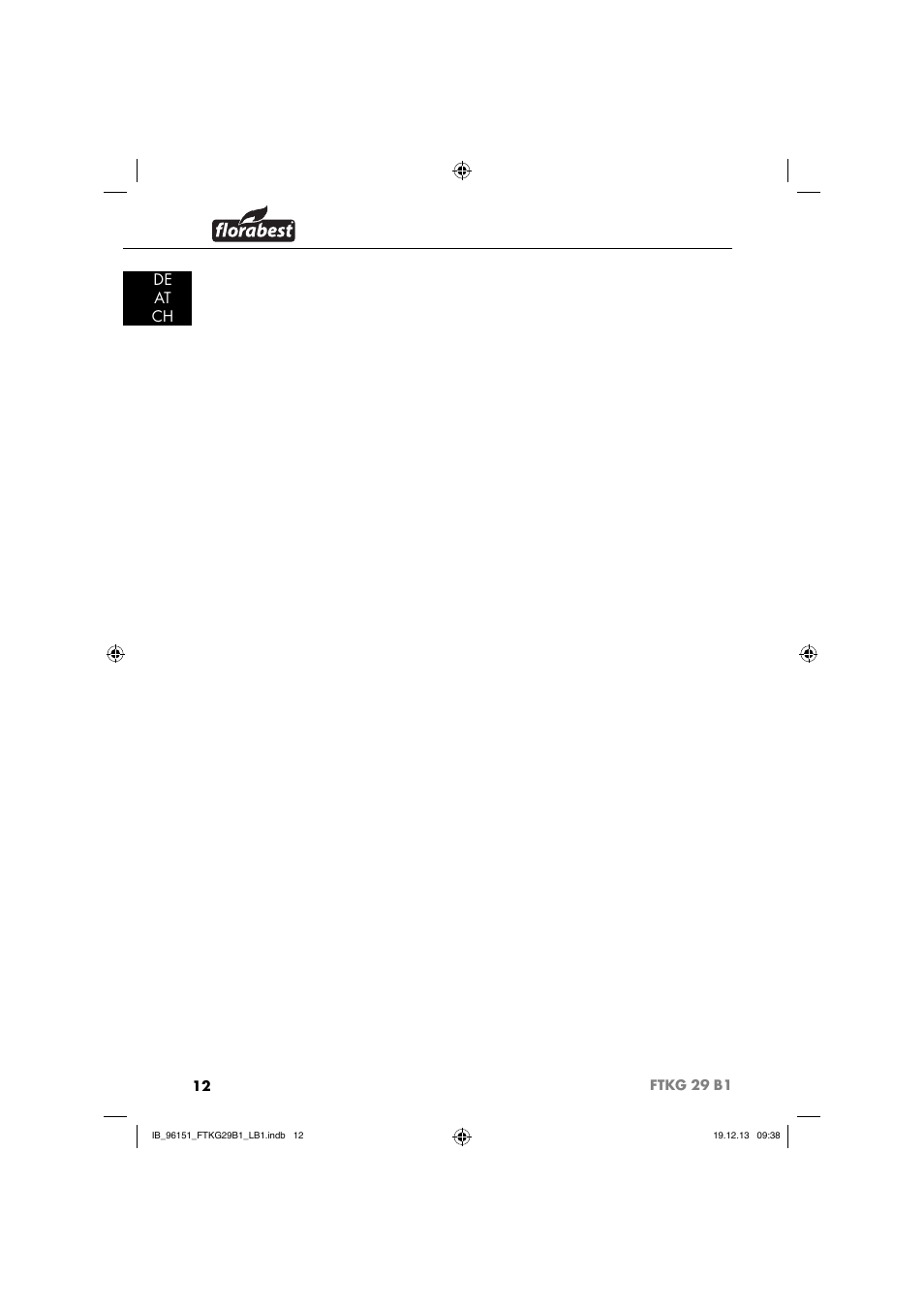 De at ch | Florabest FTKG 29 B1 User Manual | Page 15 / 64