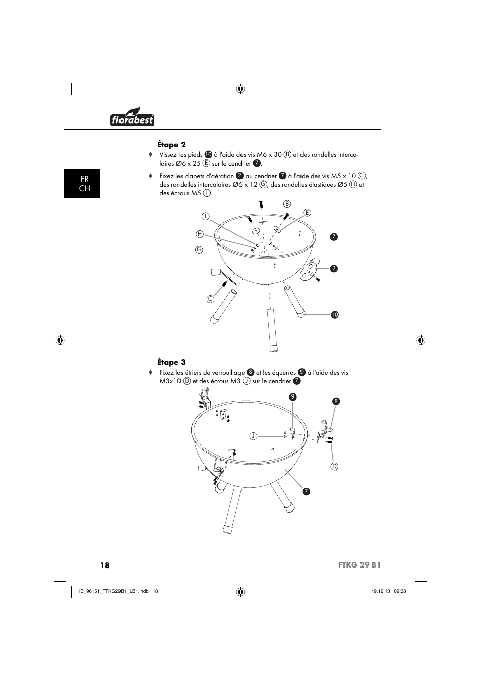 Fr ch | Florabest FTKG 29 B1 User Manual | Page 21 / 64
