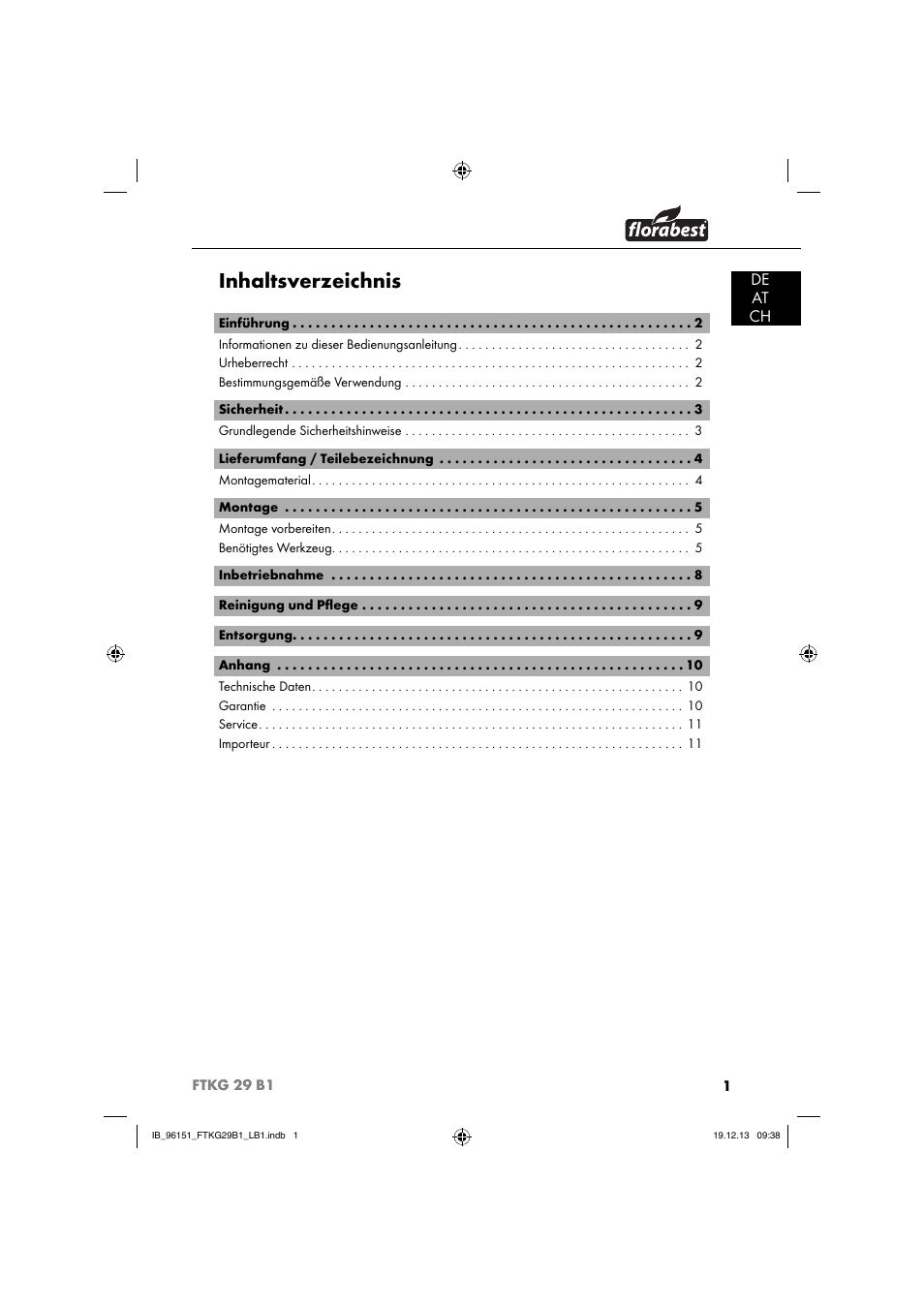 Florabest FTKG 29 B1 User Manual | Page 4 / 64