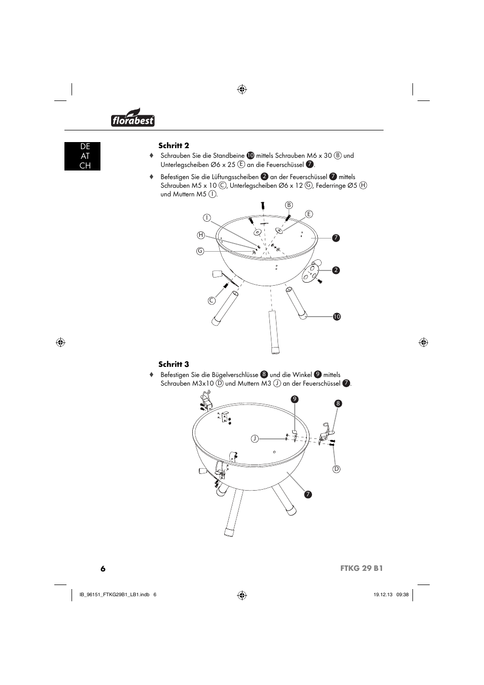De at ch | Florabest FTKG 29 B1 User Manual | Page 9 / 64