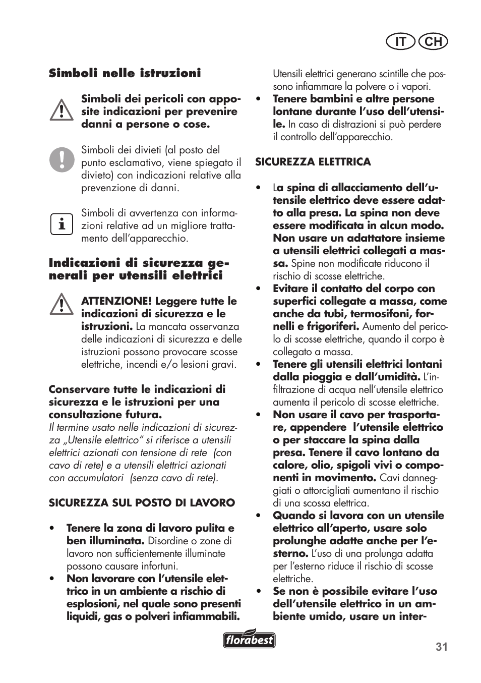 It ch | Florabest FHT 600 B2 User Manual | Page 31 / 54