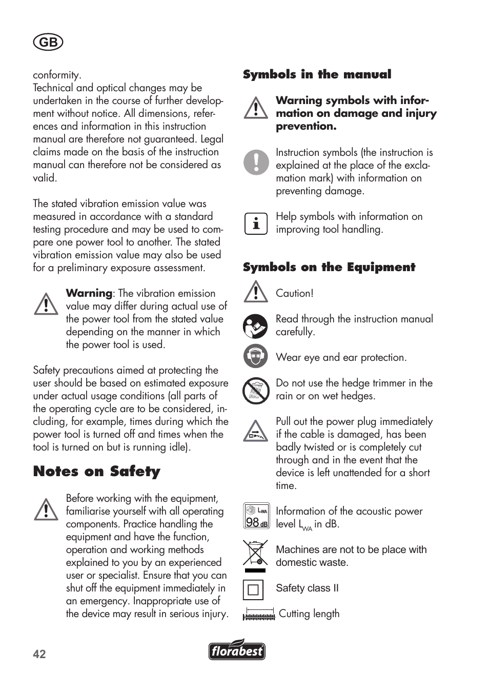Florabest FHT 600 B2 User Manual | Page 42 / 54