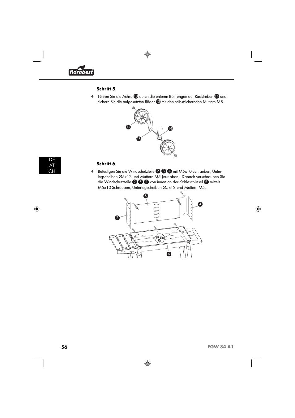De at ch | Florabest FGW 84 A1 User Manual | Page 59 / 64
