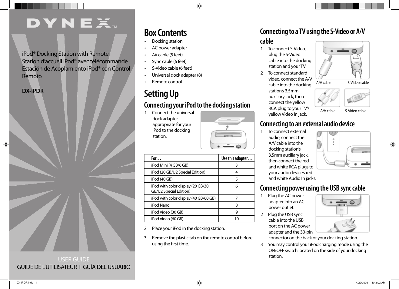 Dynex DX-IPDR User Manual | 6 pages