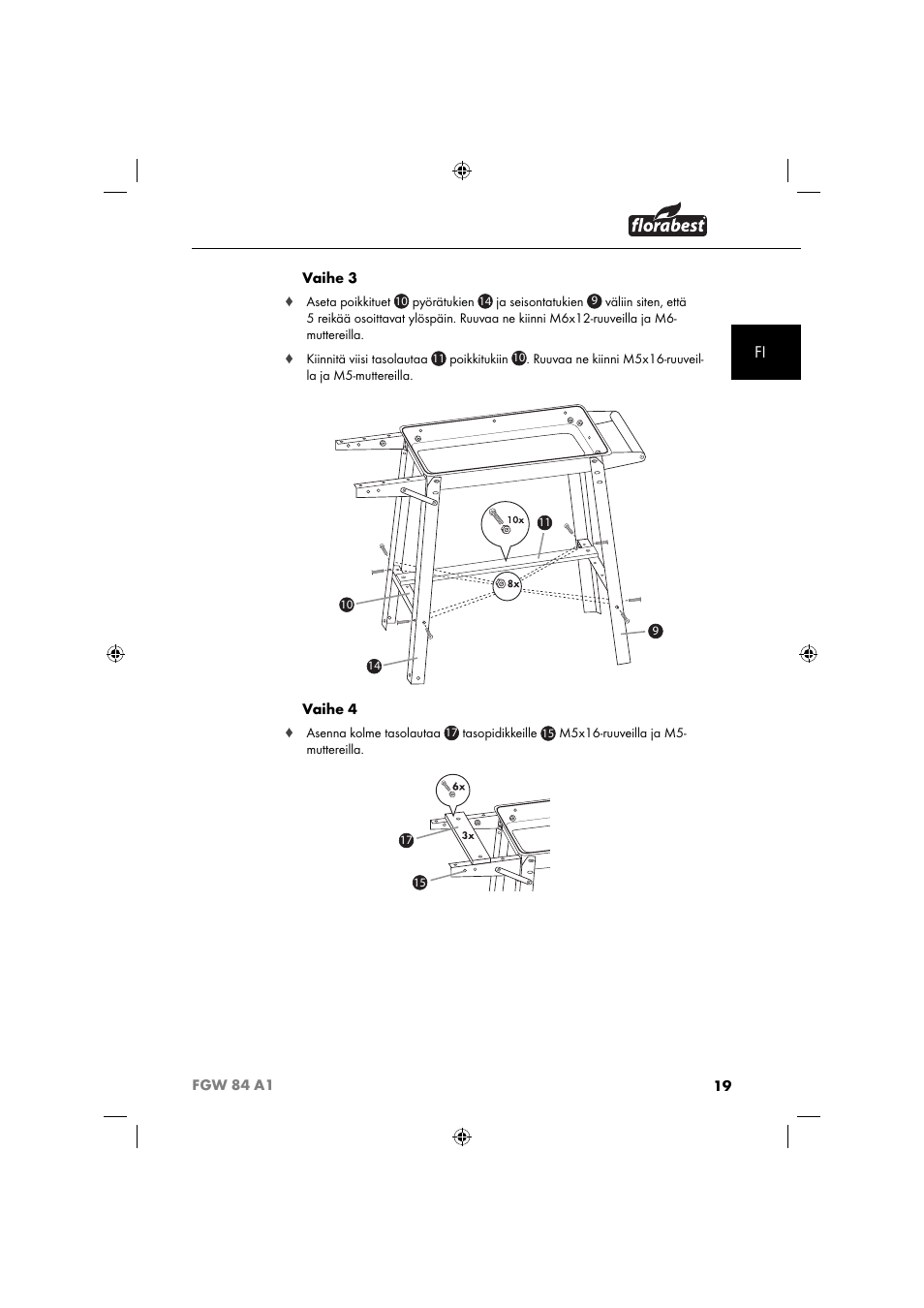 Florabest FGW 84 A1 User Manual | Page 22 / 88