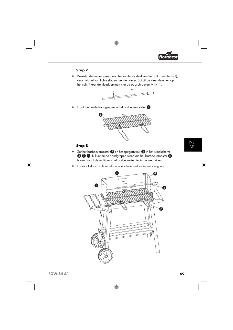 Nl be | Florabest FGW 84 A1 User Manual | Page 72 / 88