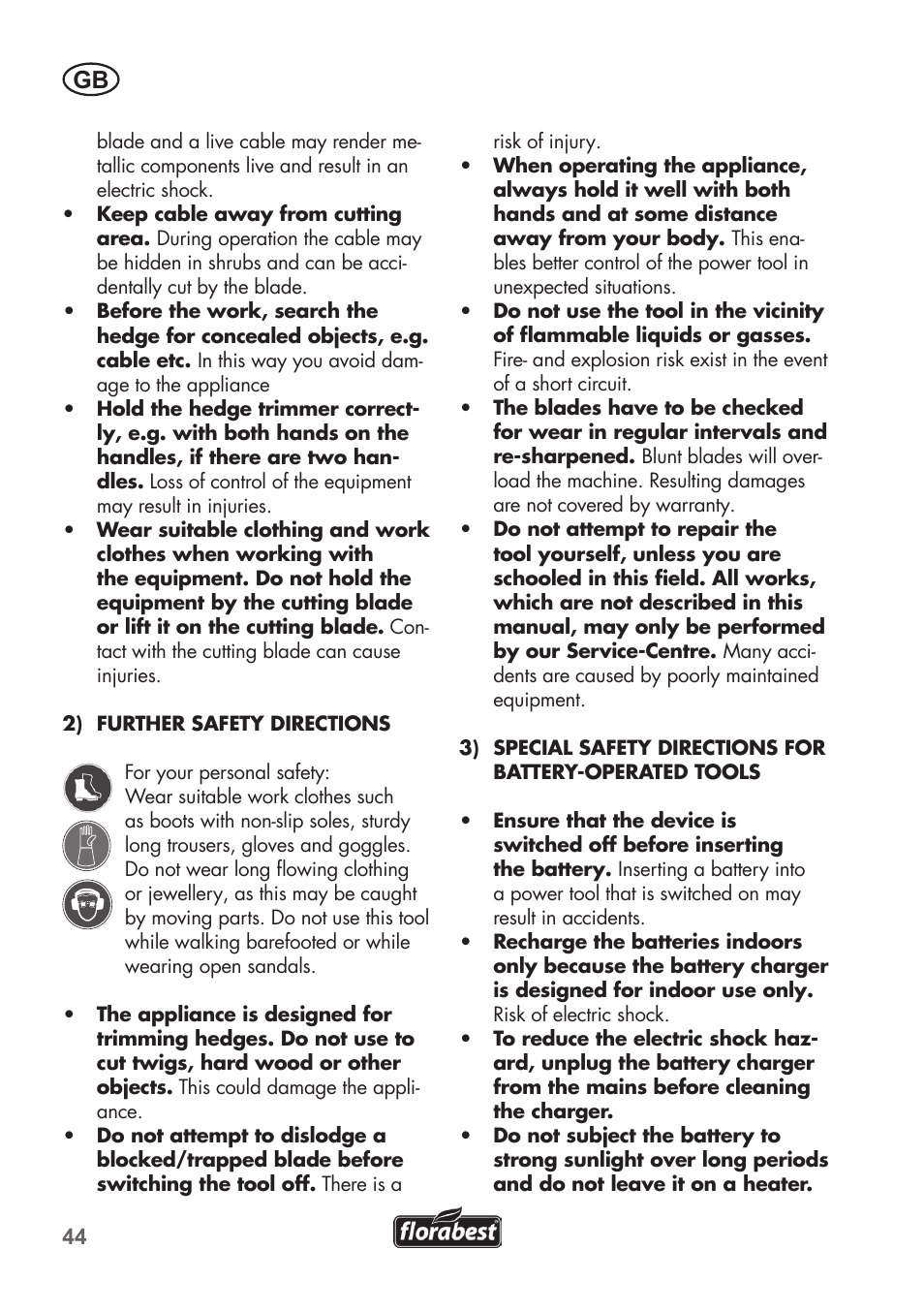 Florabest FAH 18 B2 User Manual | Page 44 / 58