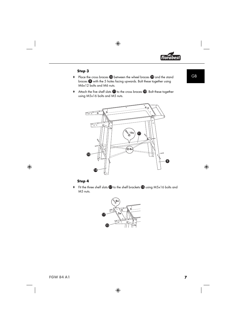 Florabest FGW 84 A1 User Manual | Page 10 / 88