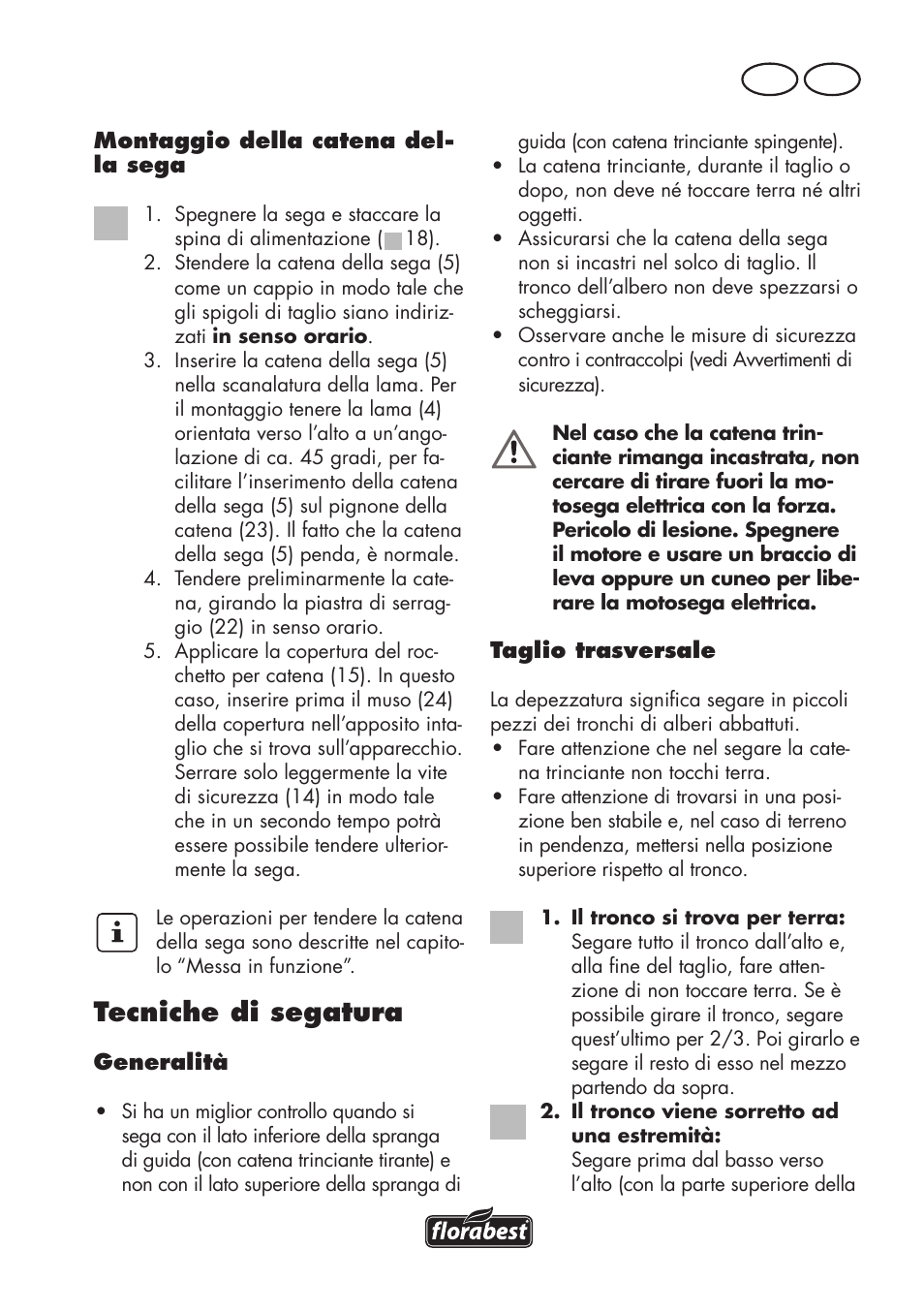Tecniche di segatura, It mt | Florabest FKS 2200 D2 User Manual | Page 17 / 104