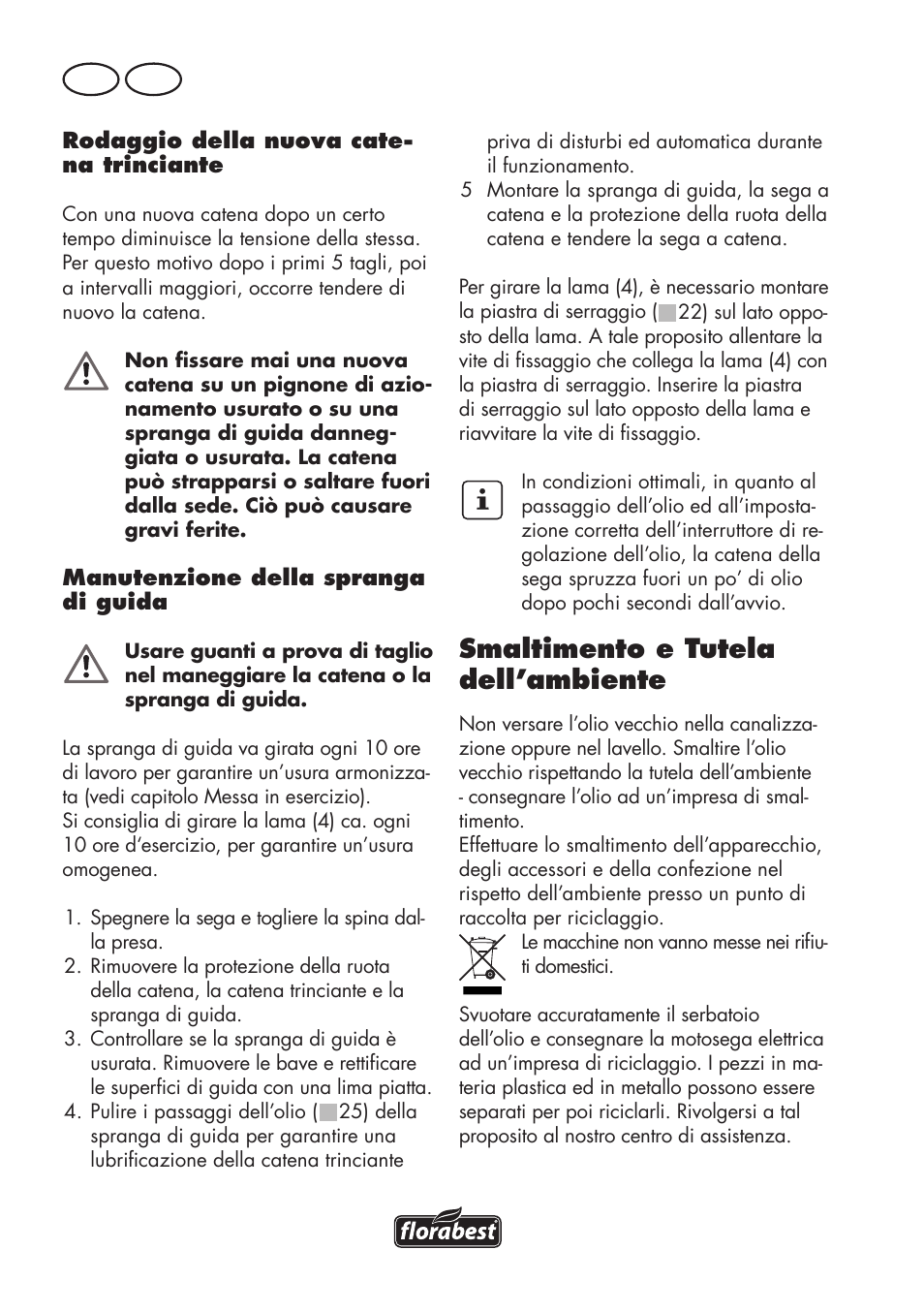Smaltimento e tutela dell’ambiente, It mt | Florabest FKS 2200 D2 User Manual | Page 24 / 104