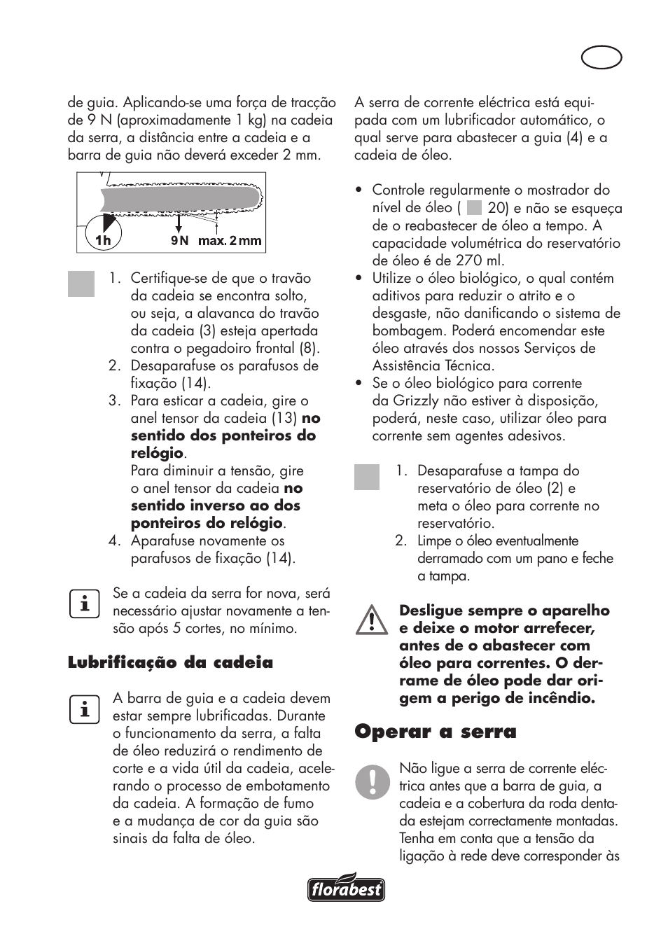 Operar a serra | Florabest FKS 2200 D2 User Manual | Page 39 / 104