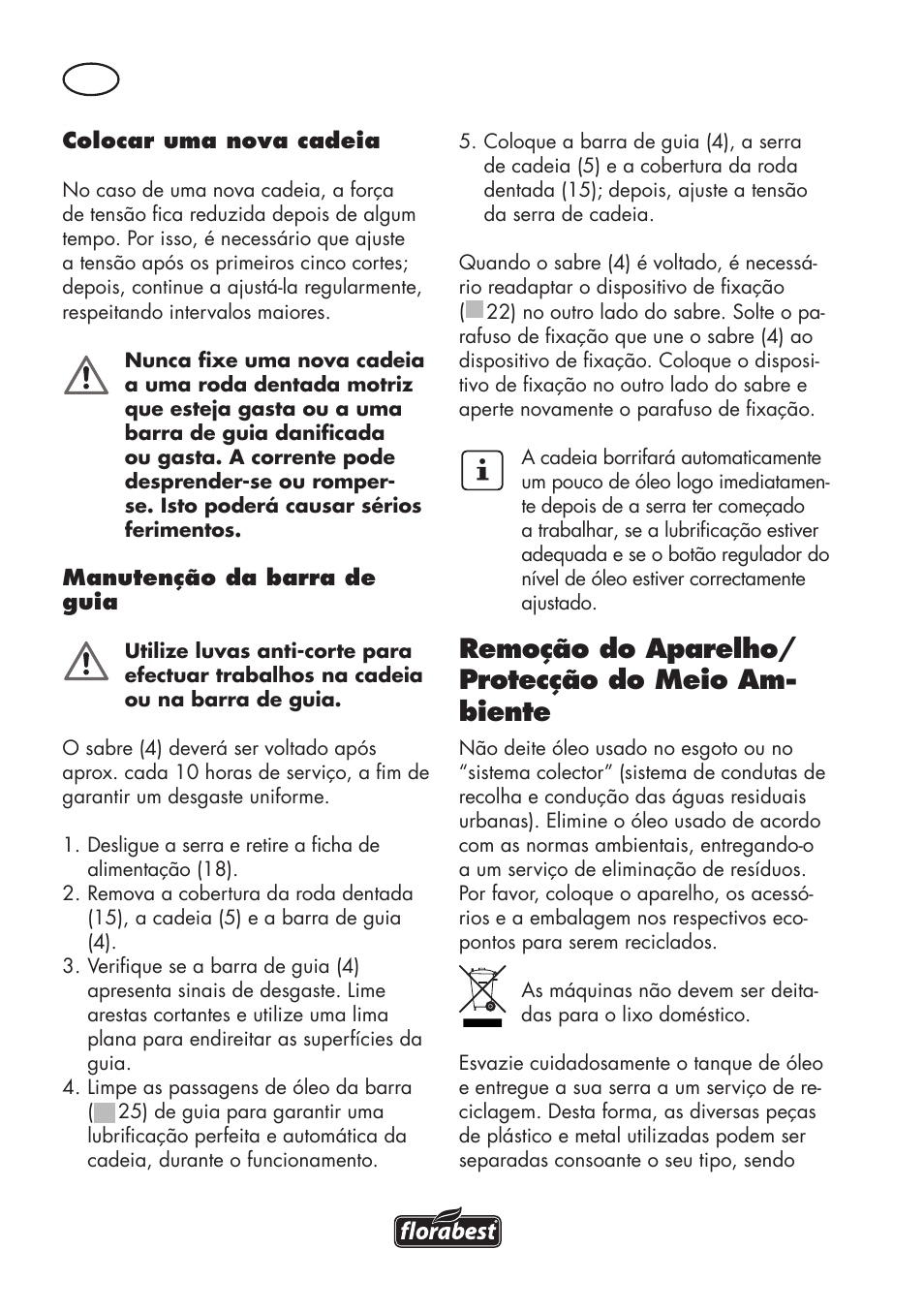 Remoção do aparelho/ protecção do meio am- biente | Florabest FKS 2200 D2 User Manual | Page 48 / 104