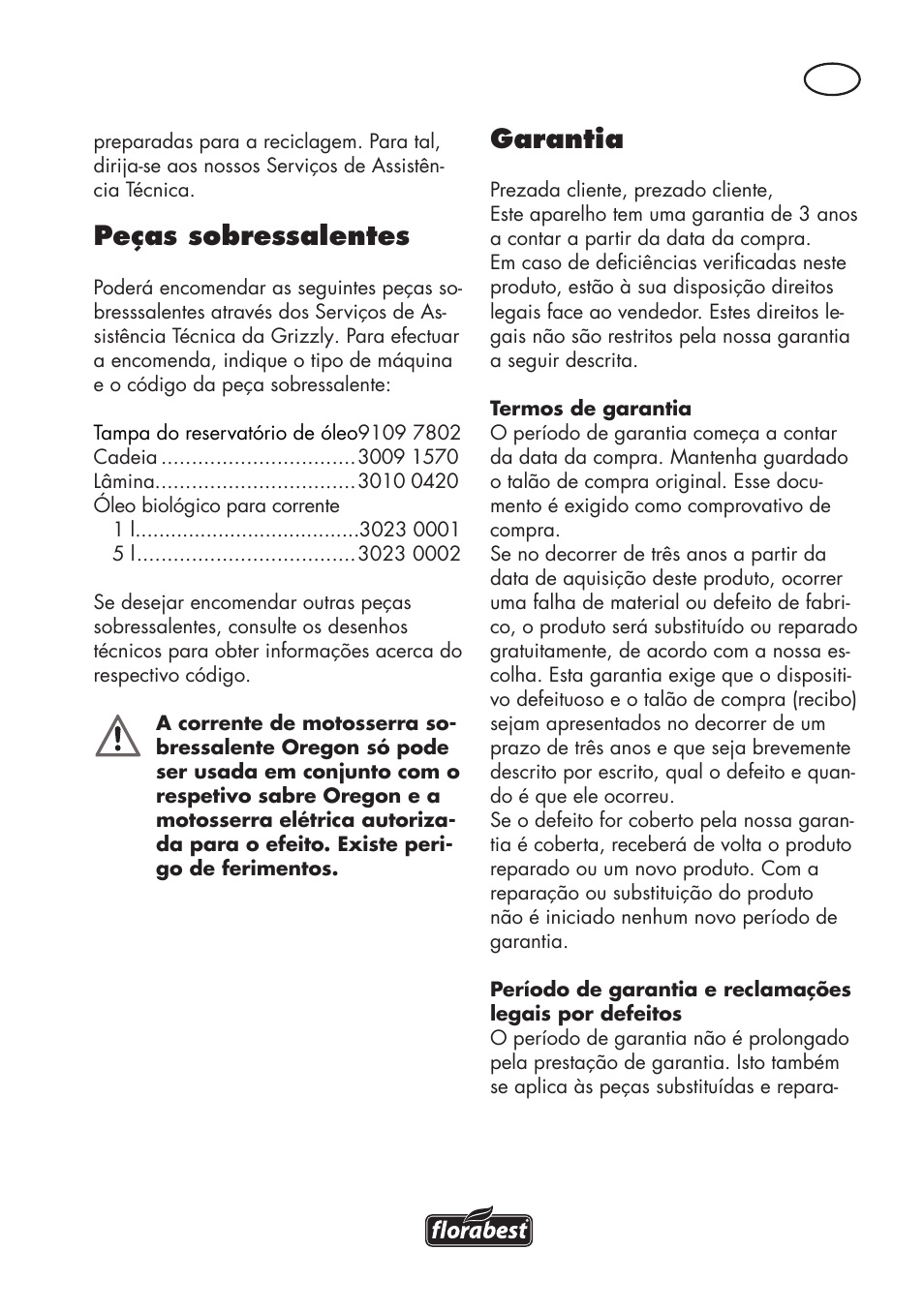 Peças sobressalentes, Garantia | Florabest FKS 2200 D2 User Manual | Page 49 / 104