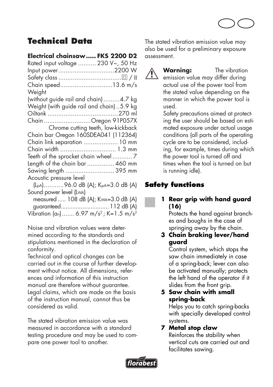 Technical data, Mt gb | Florabest FKS 2200 D2 User Manual | Page 55 / 104