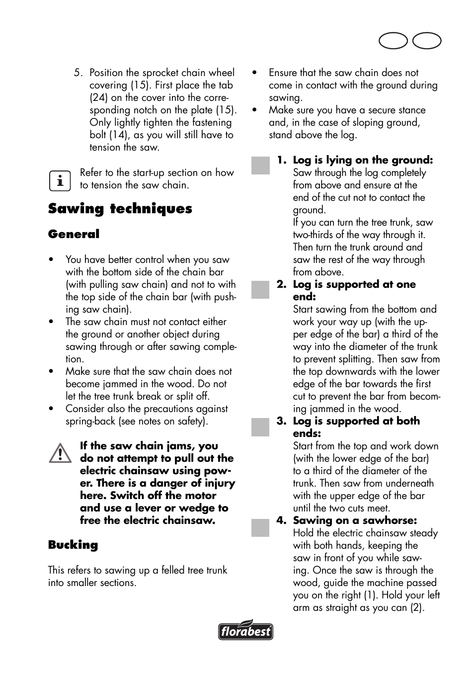 Sawing techniques, Mt gb | Florabest FKS 2200 D2 User Manual | Page 65 / 104
