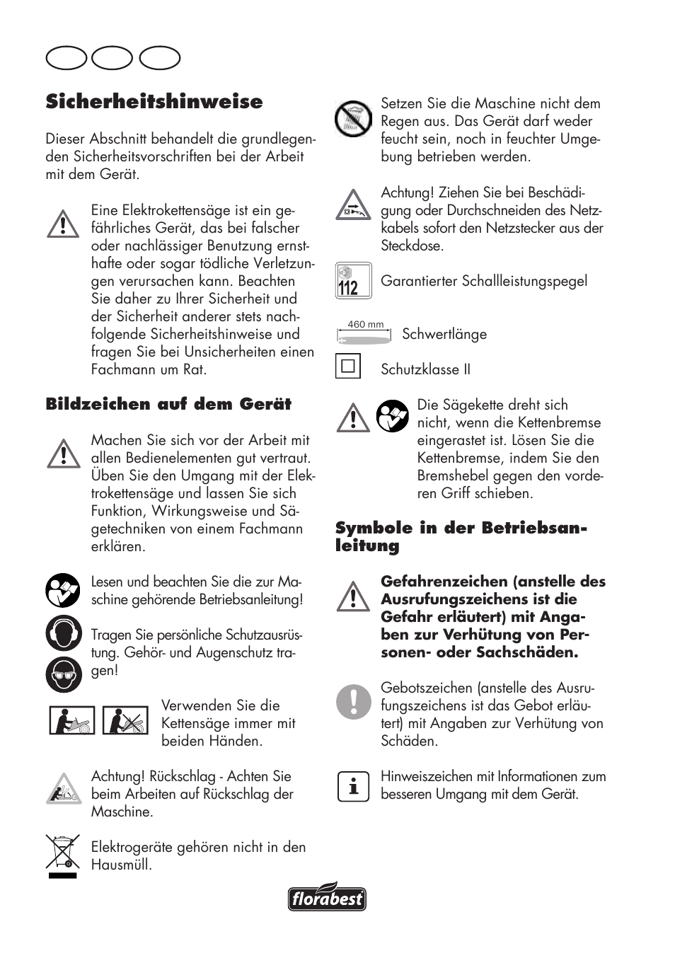 Sicherheitshinweise, De at ch | Florabest FKS 2200 D2 User Manual | Page 78 / 104