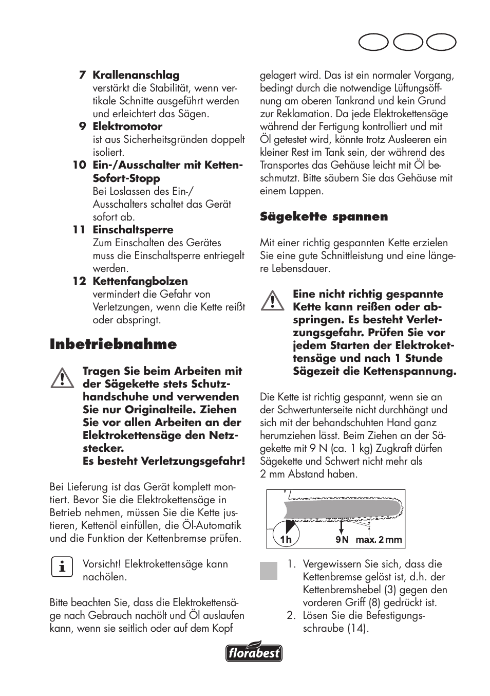 Inbetriebnahme, At ch de | Florabest FKS 2200 D2 User Manual | Page 85 / 104