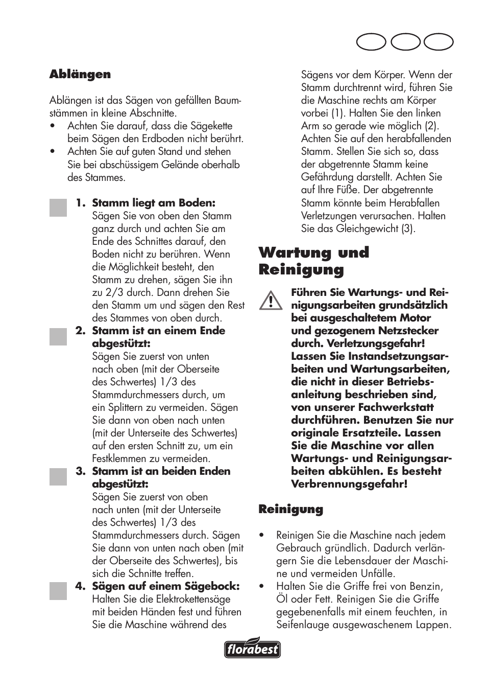 Wartung und reinigung, At ch de | Florabest FKS 2200 D2 User Manual | Page 91 / 104