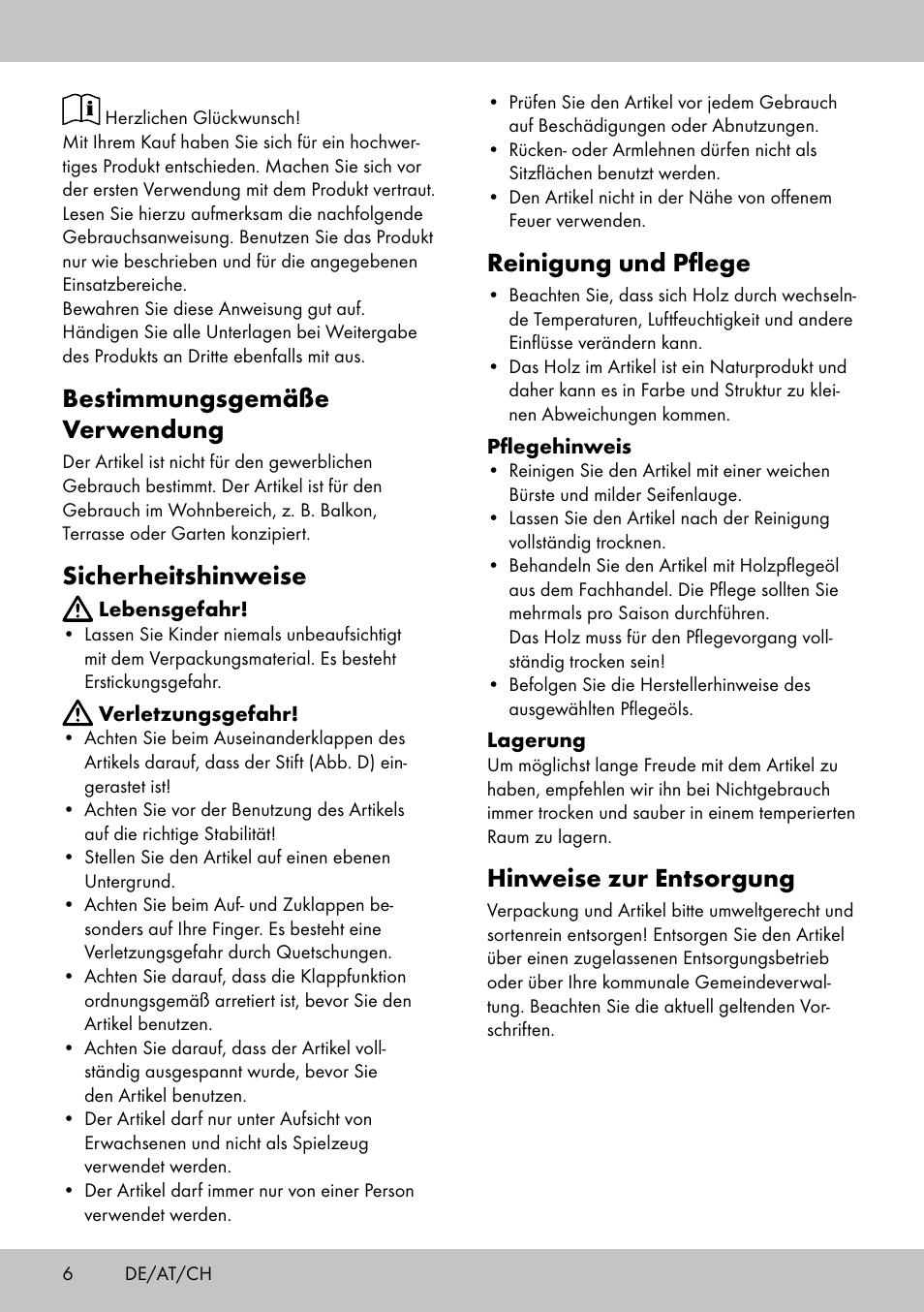 Bestimmungsgemäße verwendung, Sicherheitshinweise, Reinigung und pflege | Hinweise zur entsorgung | Florabest GK-1600 User Manual | Page 4 / 14
