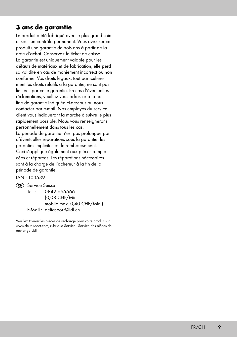 3 ans de garantie | Florabest GK-1600 User Manual | Page 7 / 14