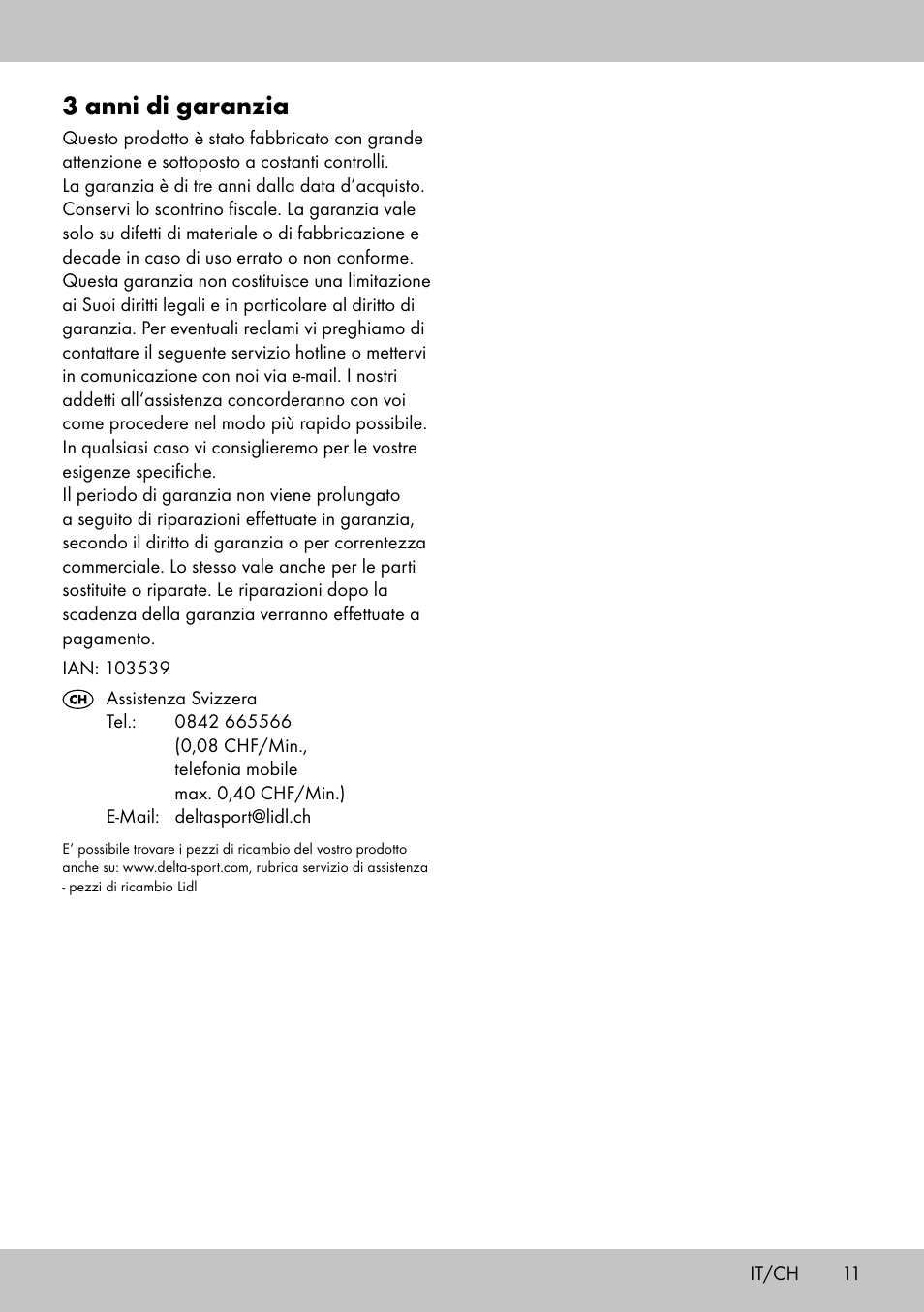 3 anni di garanzia | Florabest GK-1600 User Manual | Page 9 / 14