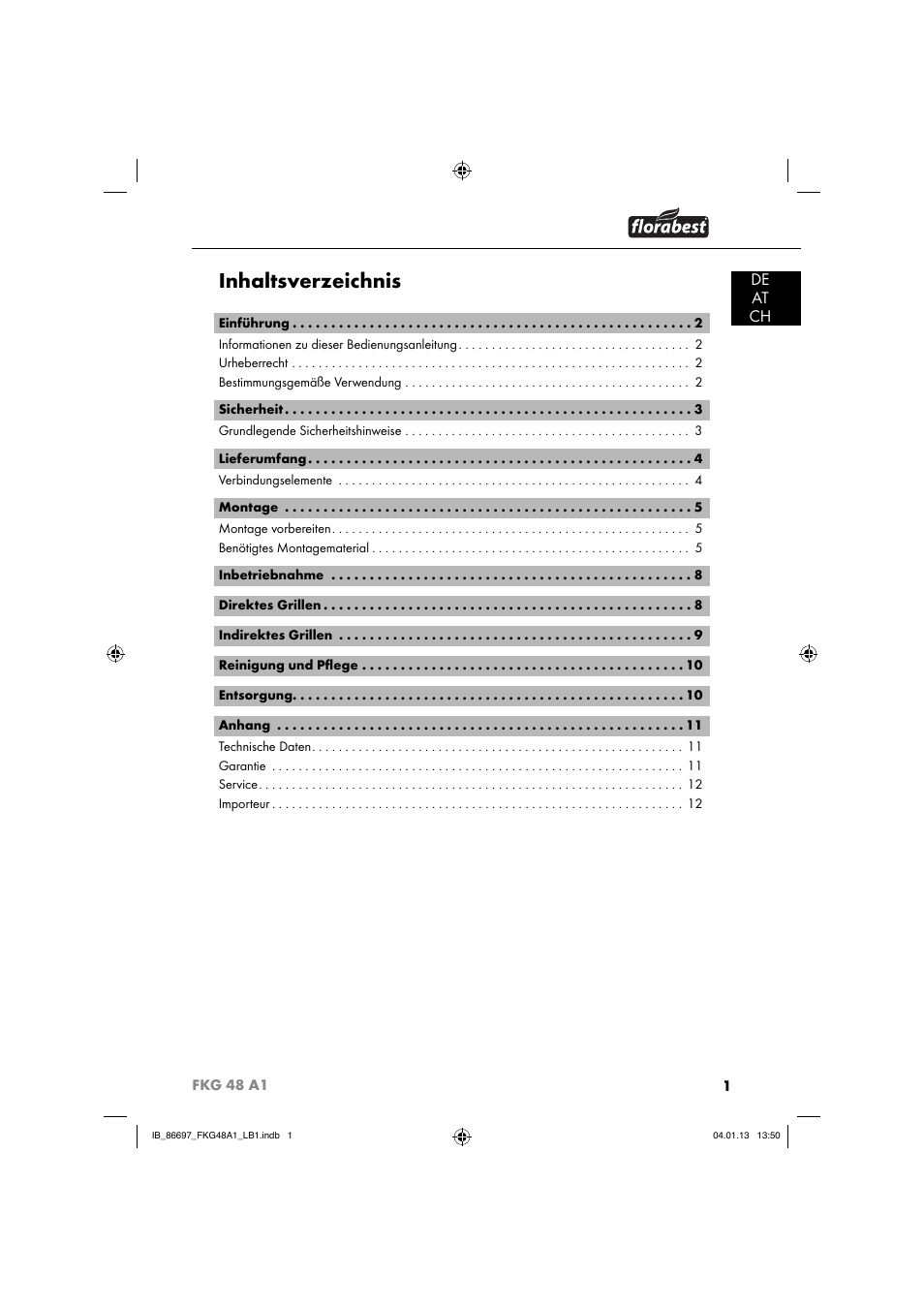 Florabest FKG 48 A1 User Manual | Page 4 / 52