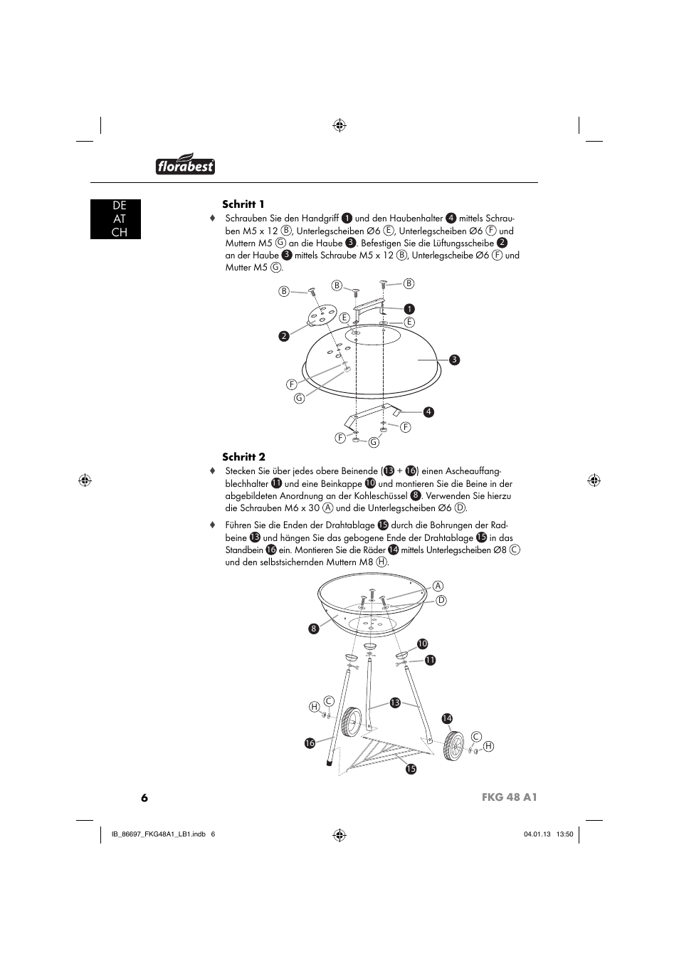 De at ch | Florabest FKG 48 A1 User Manual | Page 9 / 52