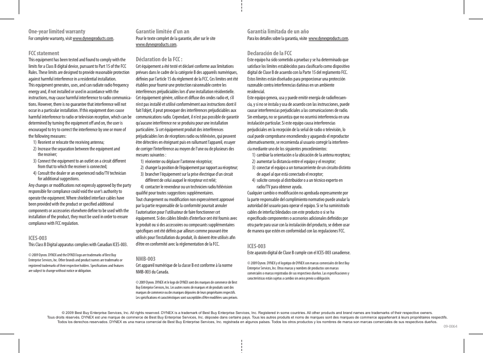 Dynex DX-KEYPAD User Manual | Page 2 / 2