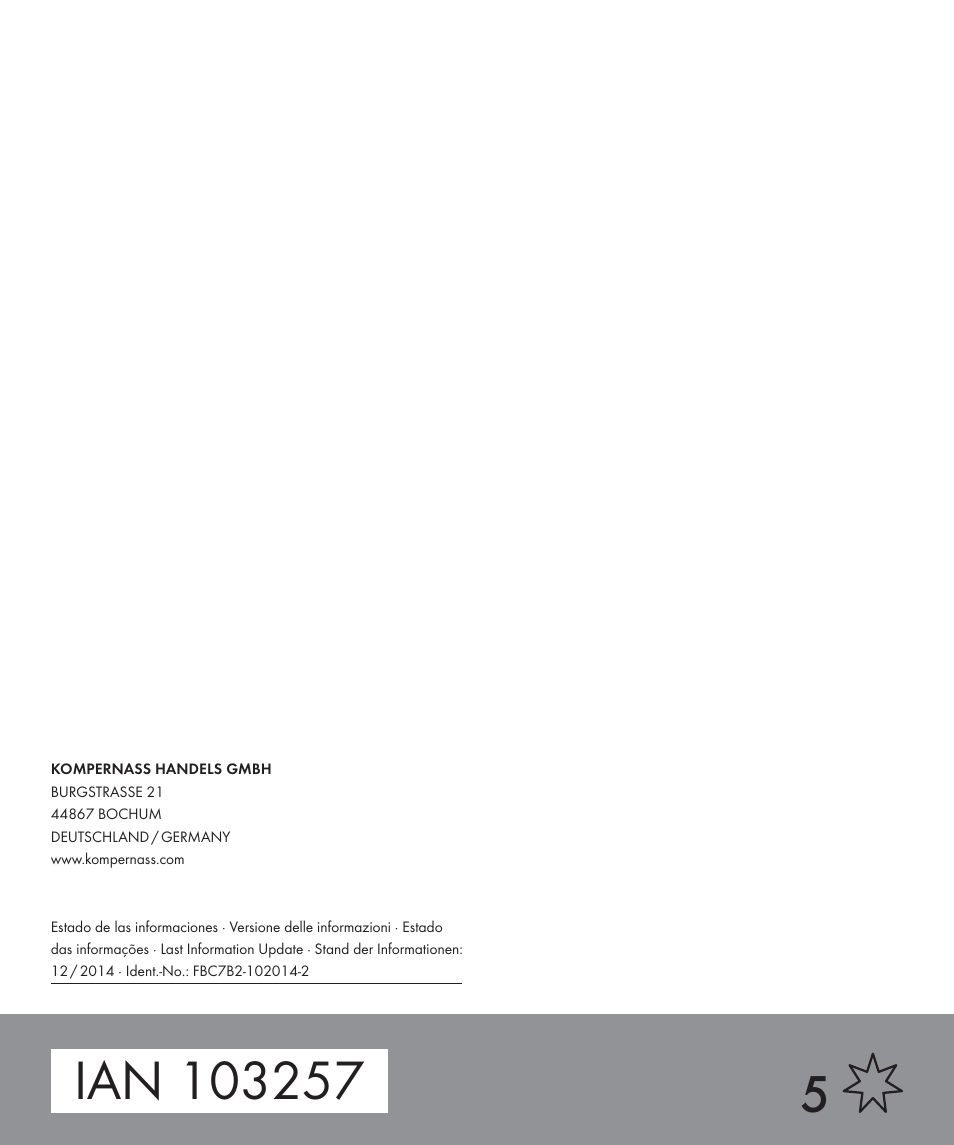 Florabest FBC 7 B2 User Manual | Page 87 / 87
