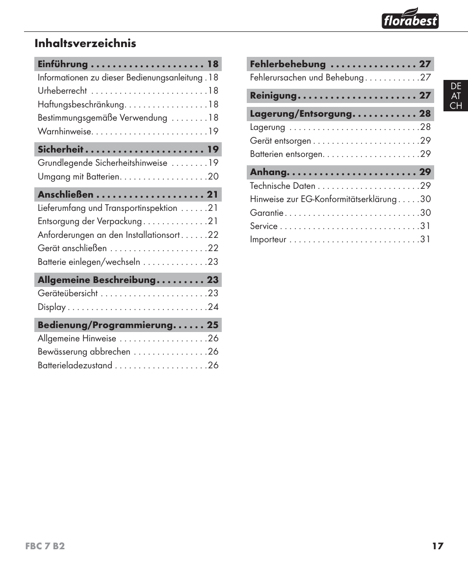 Florabest FBC 7 B2 User Manual | Page 24 / 55
