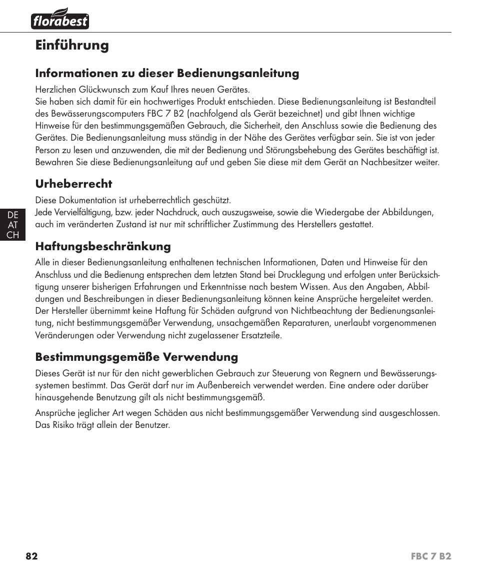 Einführung | Florabest FBC 7 B2 User Manual | Page 89 / 103