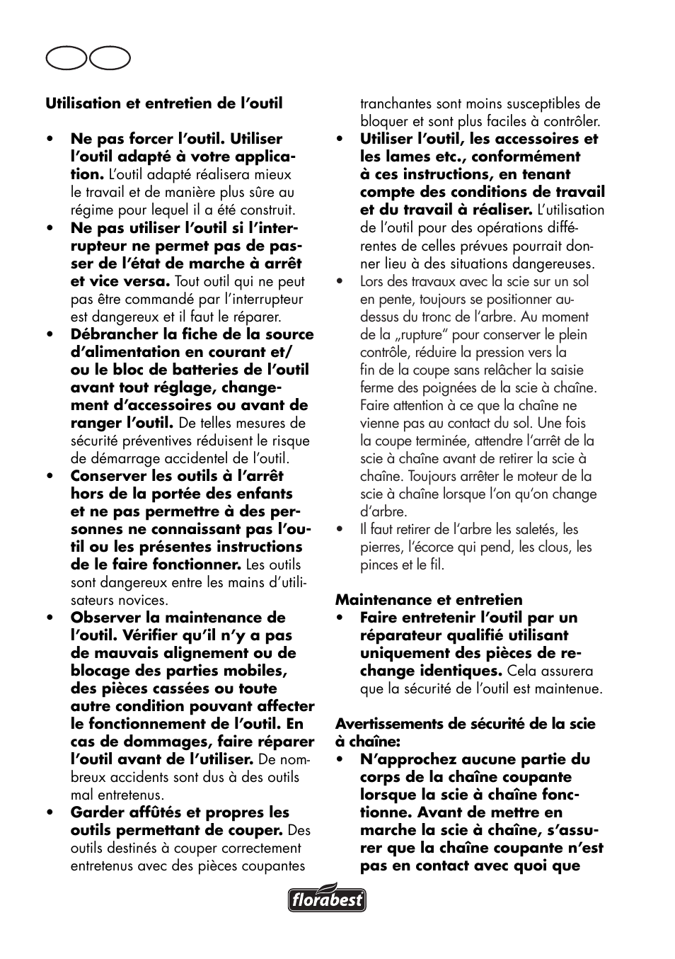 Fr be | Florabest FKS 2200 D2 User Manual | Page 10 / 100