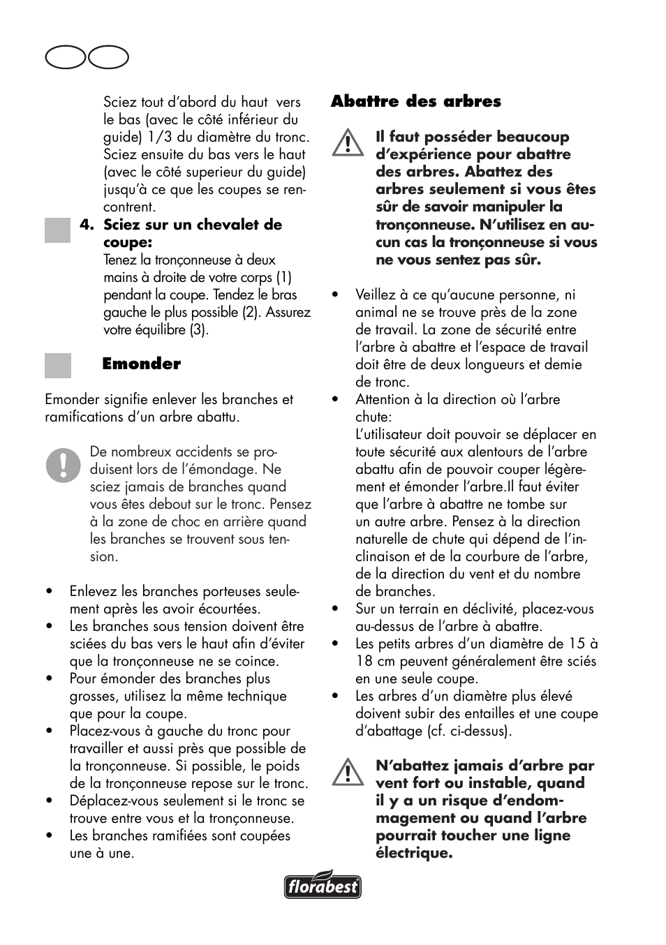 Fr be | Florabest FKS 2200 D2 User Manual | Page 18 / 100