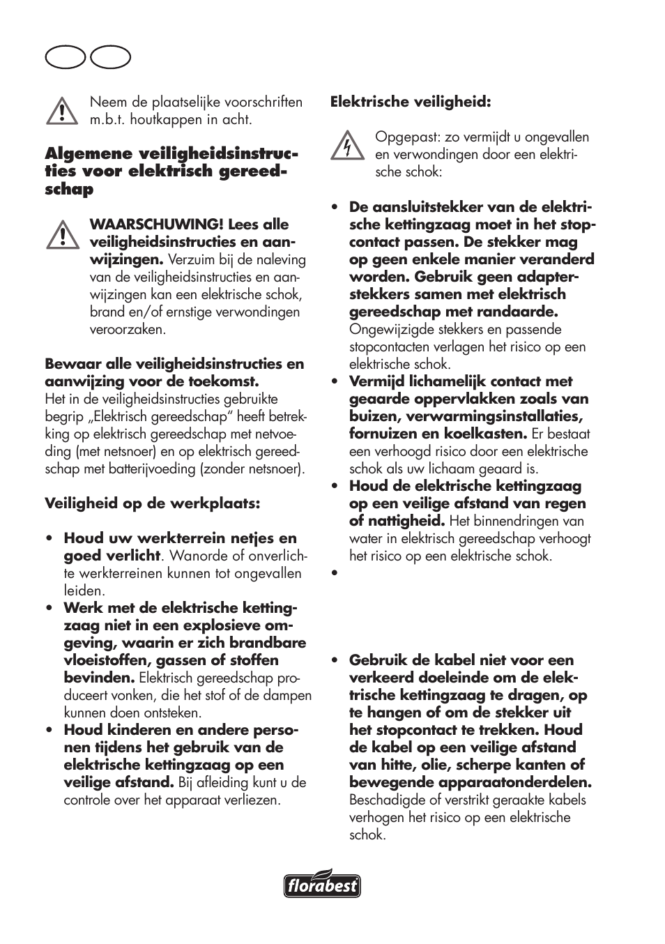 Nl be | Florabest FKS 2200 D2 User Manual | Page 30 / 100