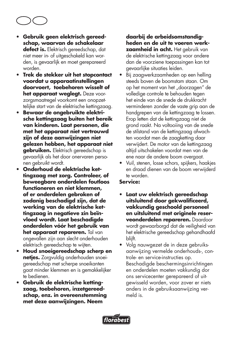 Nl be | Florabest FKS 2200 D2 User Manual | Page 32 / 100