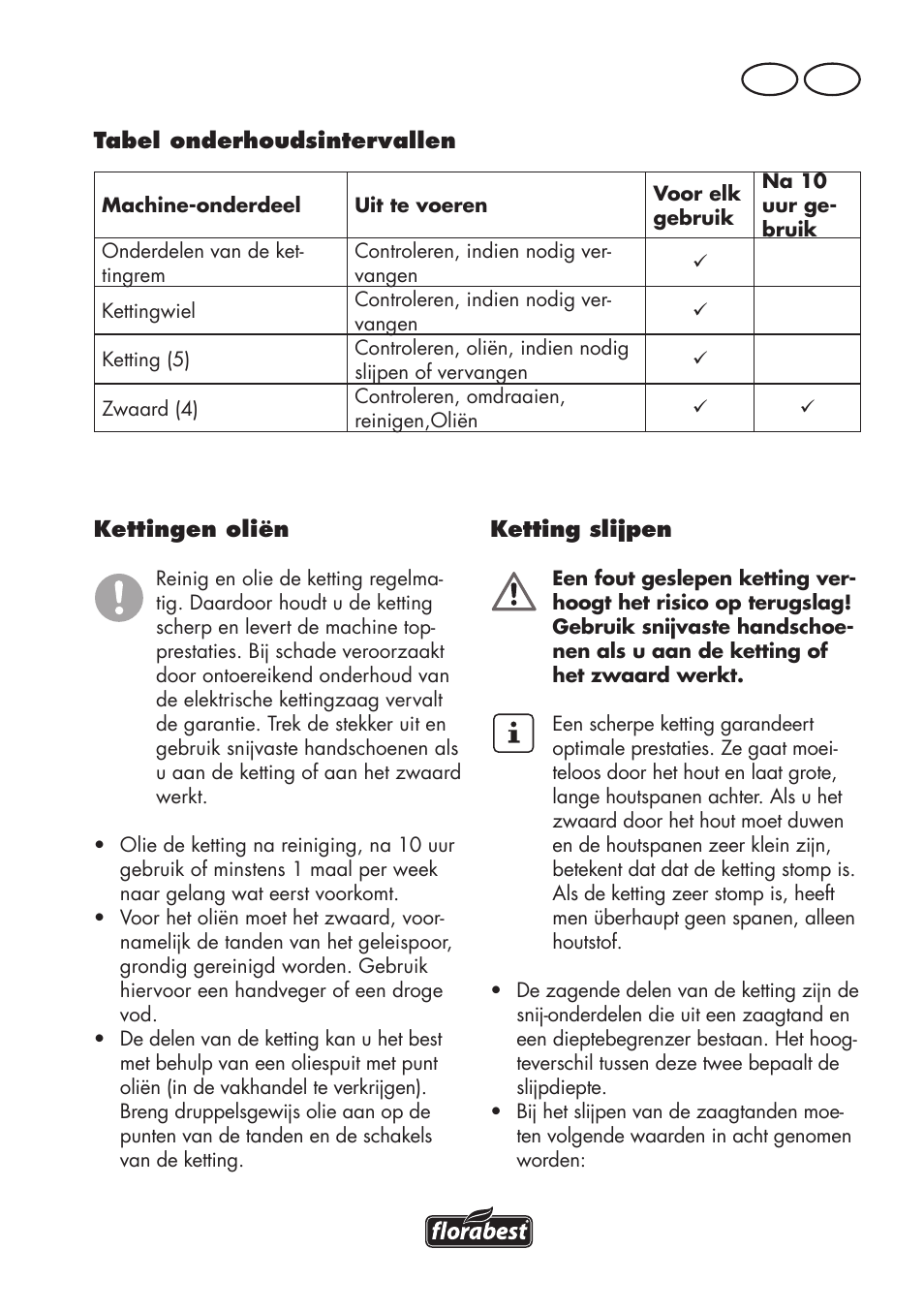 Be nl | Florabest FKS 2200 D2 User Manual | Page 43 / 100