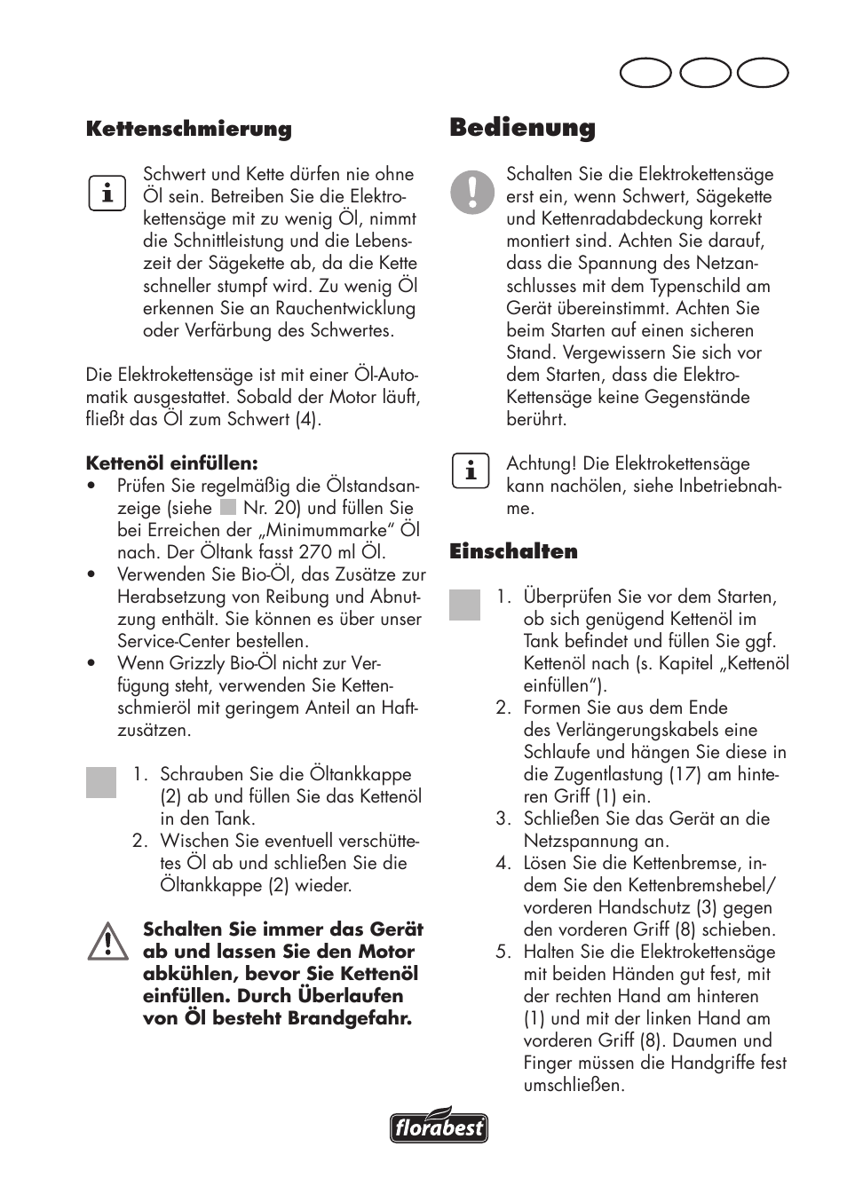 Bedienung, At ch de | Florabest FKS 2200 D2 User Manual | Page 59 / 100