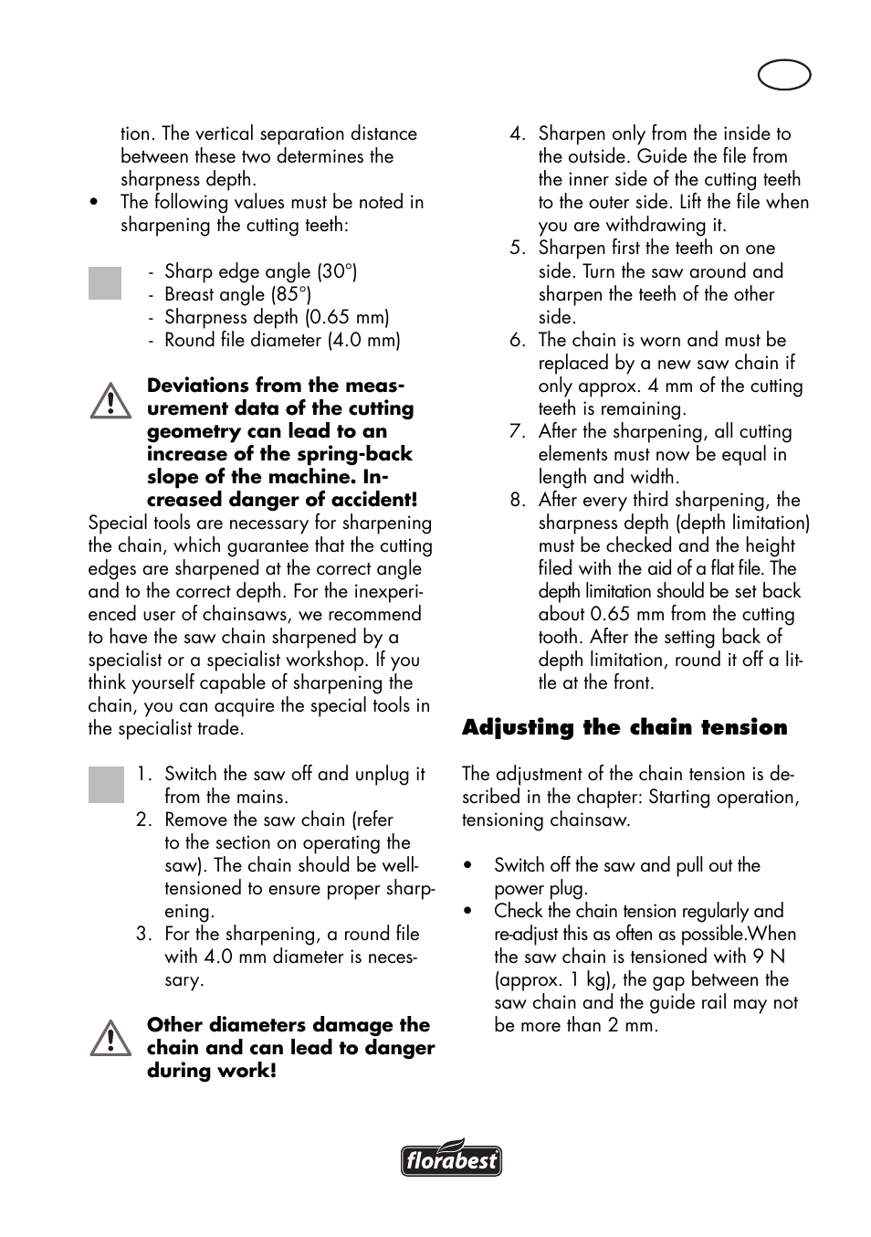 Florabest FKS 2200 D2 User Manual | Page 89 / 100