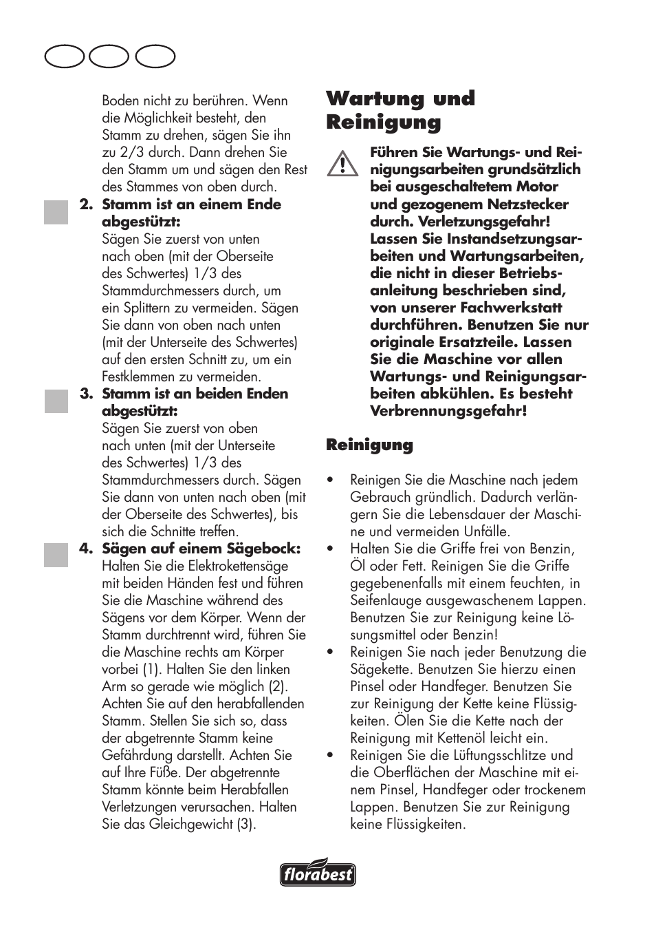 Wartung und reinigung, De at ch | Florabest FKS 2200 D2 User Manual | Page 20 / 100