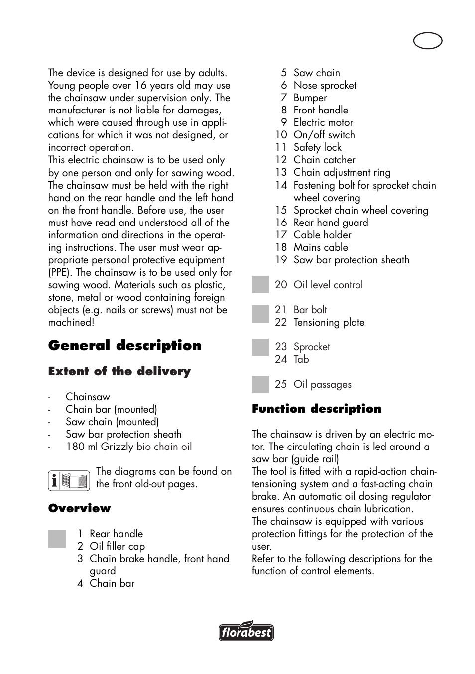 General description | Florabest FKS 2200 D2 User Manual | Page 75 / 100