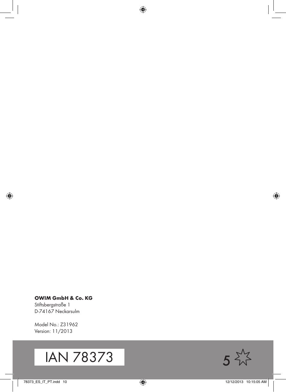 Florabest Z31962 User Manual | Page 10 / 10