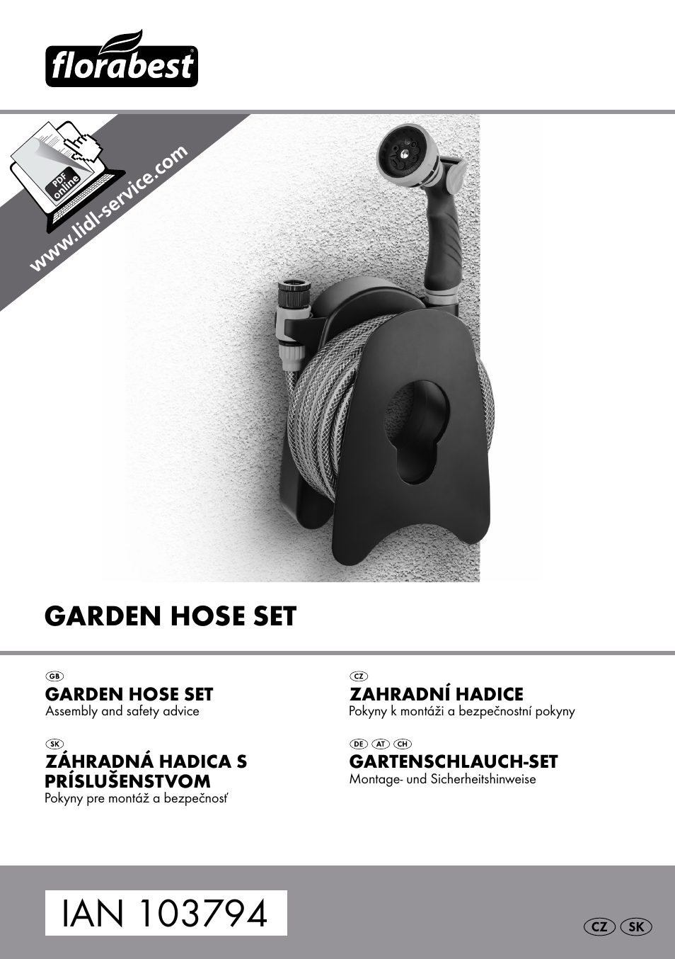 Florabest Garden Hose Set User Manual | 17 pages