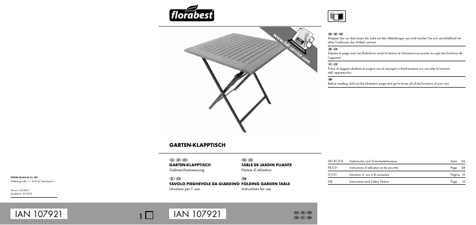 Florabest KT-2070 User Manual | 14 pages