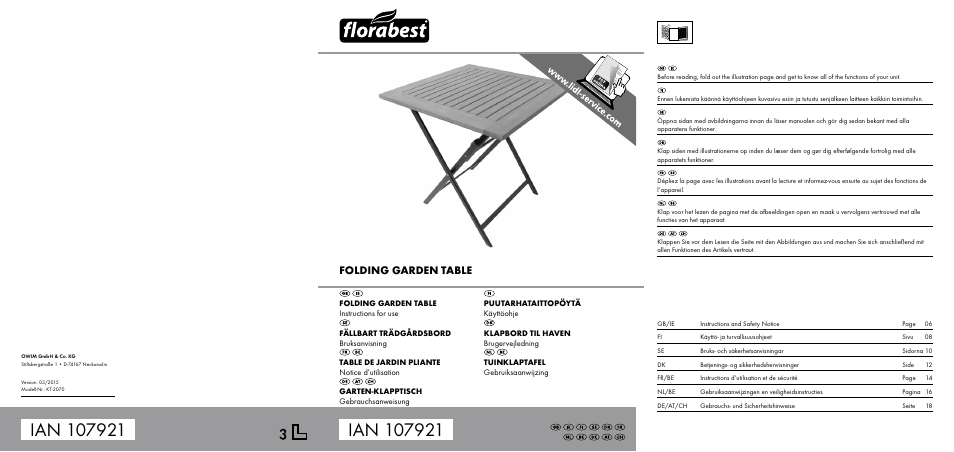 Florabest KT-2070 User Manual | 18 pages