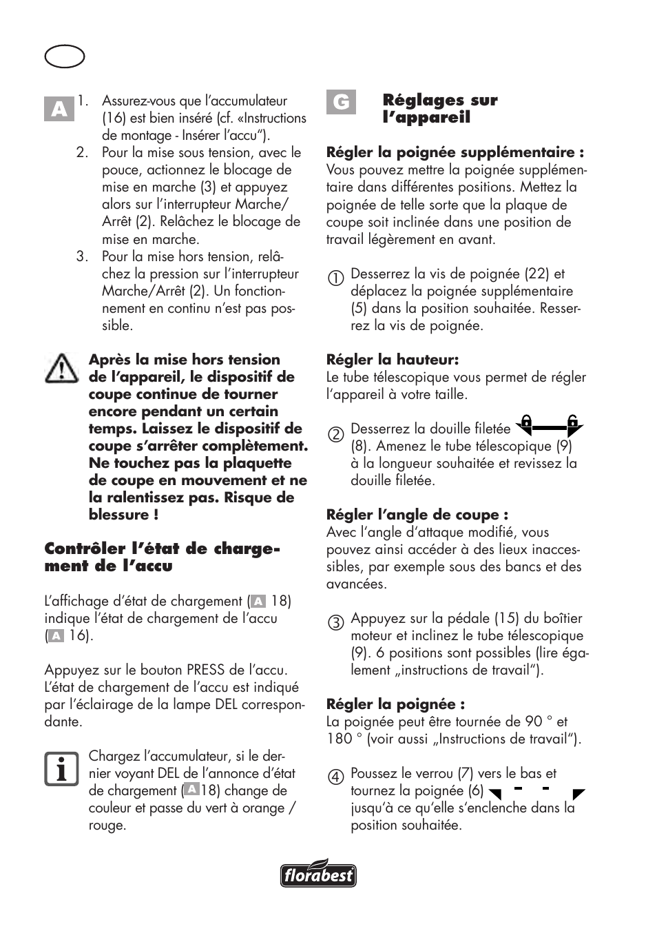 Florabest FAT 18 B3 User Manual | Page 16 / 68