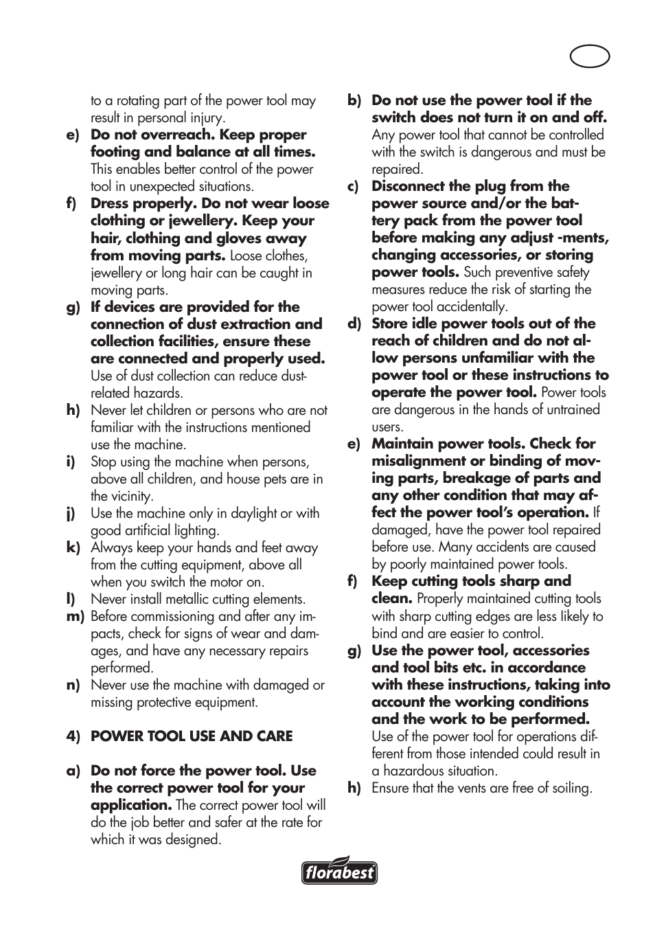 Florabest FAT 18 B3 User Manual | Page 47 / 68